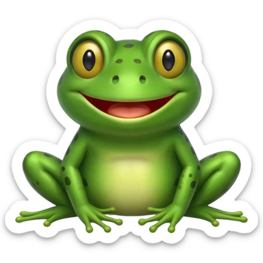 Um sapo dando risada sticker