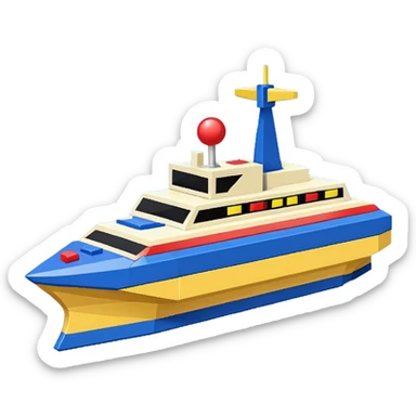 a galaga ship in a 1980s retro video game style sticker