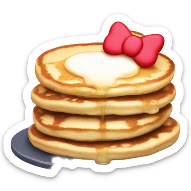 2d hello kitty as a pancake sticker