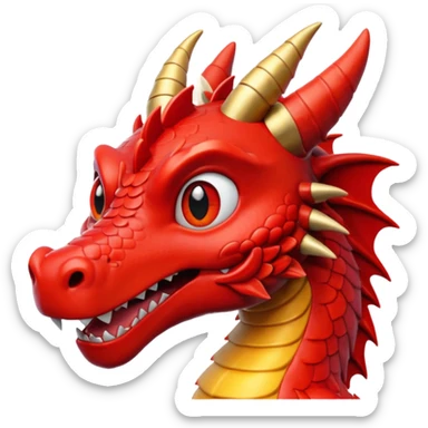 red dragon 4k sticker