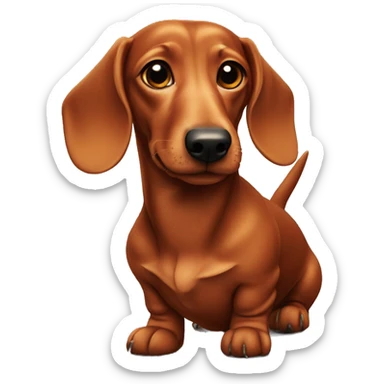 A red-haired dachshund sticker