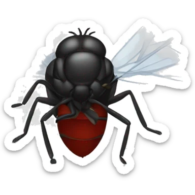 Killing a fly sticker