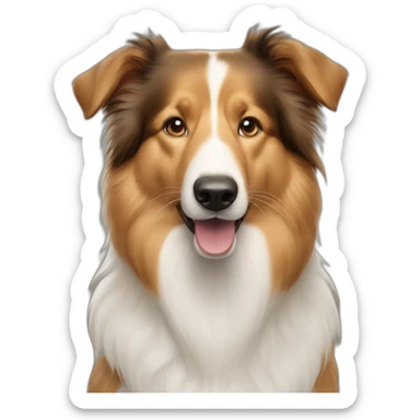 collie and shephard dog face without a lot of white sticker