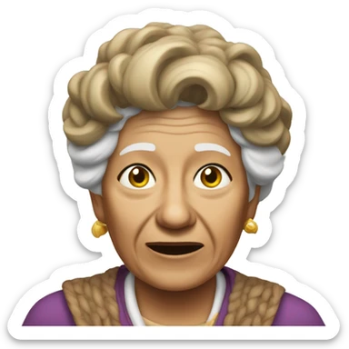 anciana saltando a la comba sticker