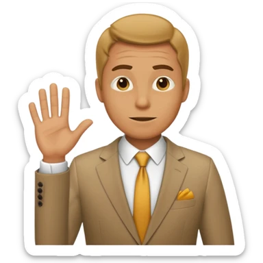 A cheapskate guy who asks 50/50 sticker