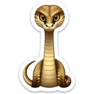 cobra is in its upright defensive posture sticker