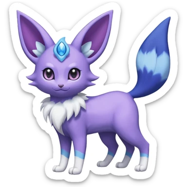Purloin-Espeon-Meowstic-Fakémon-hybrid-creature (full body)  sticker