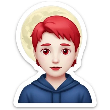 Curse dterrifying horror Crimson faceMoon sticker