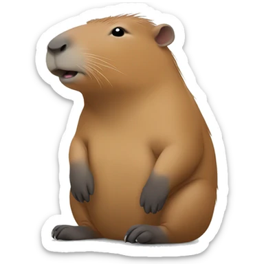 The capybara meditates sticker