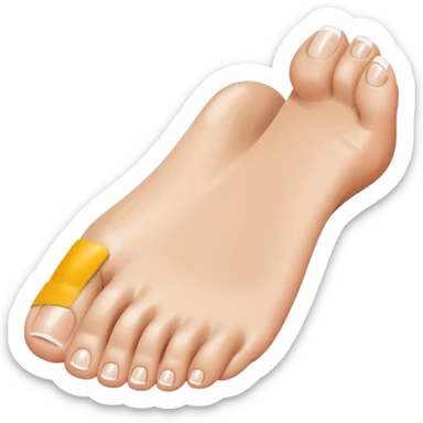 make a pretty looking foot with white french tips sticker