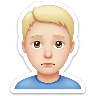 Flat faced with a tear sticker