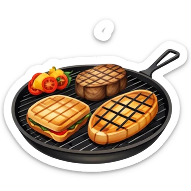 Grill food sticker