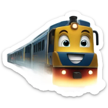 train going through a tunnel sticker