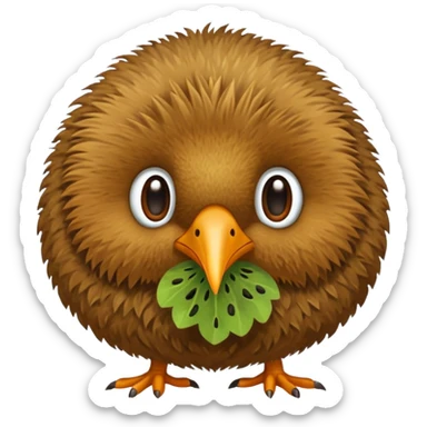 cute kiwi bird ai agent ( color fillable)  sticker