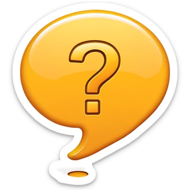 question mark inside a speech bubble sticker