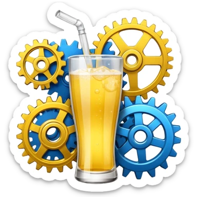 Soda juice electricity Gear sticker