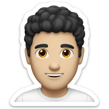 a white-skinned man with black hair
 sticker