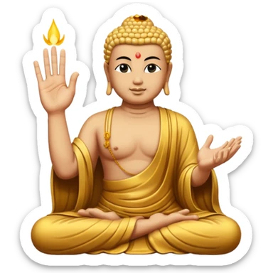 Make Buddha showing rock sign sticker