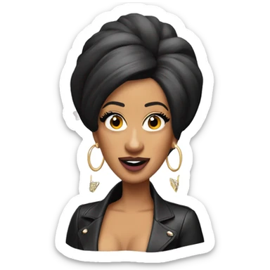 Gay look like cardi b sticker