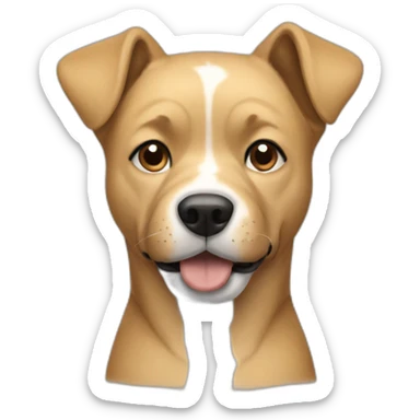 a dog with a blond haircut sticker