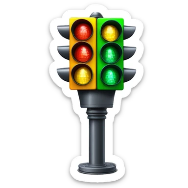 traffic light robot octopus joystick sticker