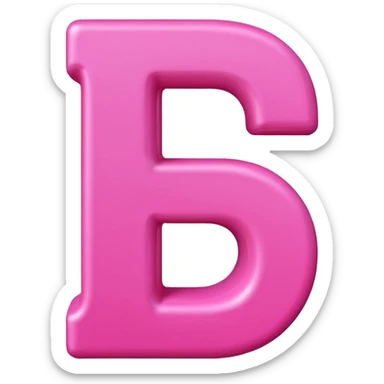 mix color pinks 3d letter p sticker