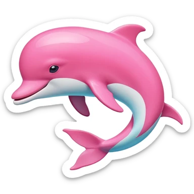 Pink dolphin  sticker