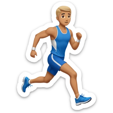 man running in sportswear sticker