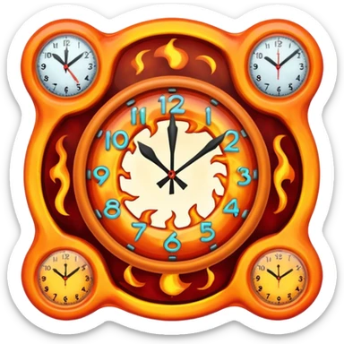 surreal hell, melting clocks, impossible geometry, dreamlike sticker