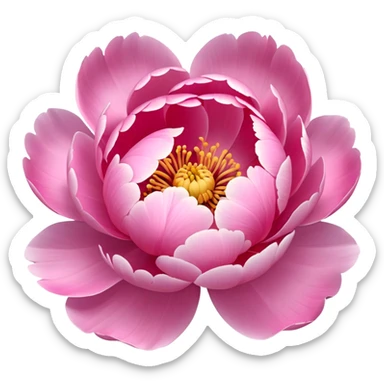 peony flower sticker