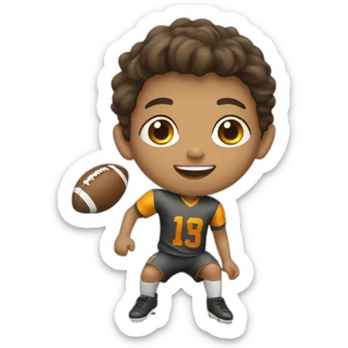 kids playing football sticker