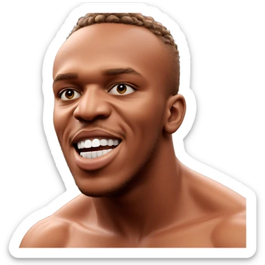 manly solo portrait of a boy sticker