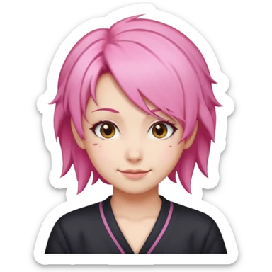 Mitsuri Kanroji, ultra détaillé, sourire narquois, mitsuri Kanroji hairstyle  sticker