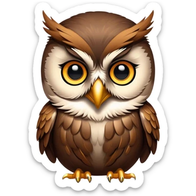 a duolingo owl outfitted like John Wick. sticker