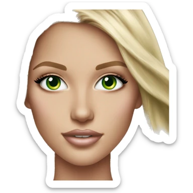 Realistic victoria secret model blonde green eyes  sticker