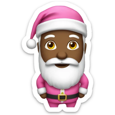 Santa with pink clothes sticker
