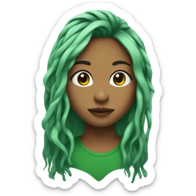 Gurl with green roots  sticker