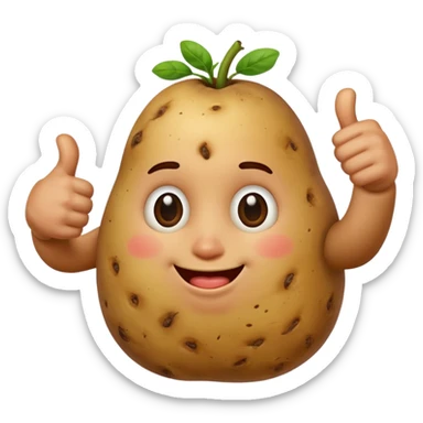 A Potato Doing a Thumbs up sticker