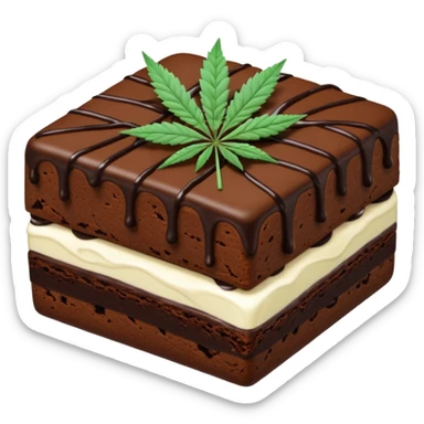 Weed brownie sticker
