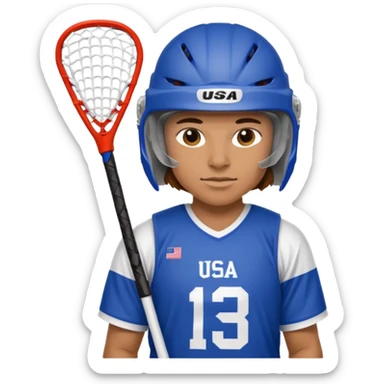 usa lacrosse player sticker