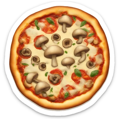 Mushroom pizza sticker