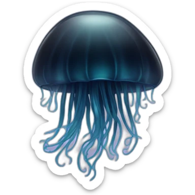 black jelly fish sticker