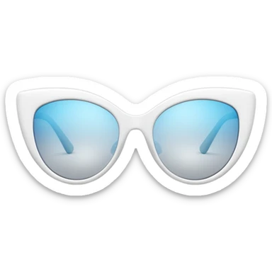 white luxury cateye sunglasses sticker