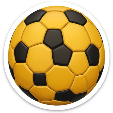 soccer ball with gold and black panels sticker