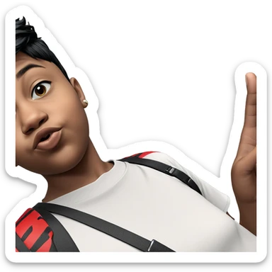 stylish boy with black hair sticker