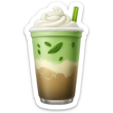 Iced matcha latte sticker