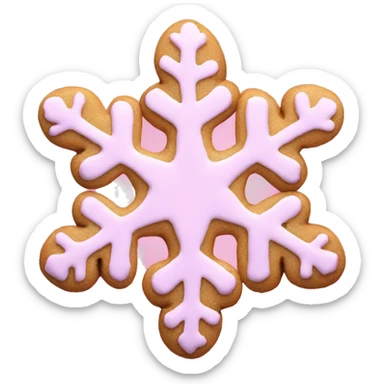 pink snowflake cookie  sticker