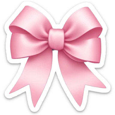 light pink ribbon bow sticker