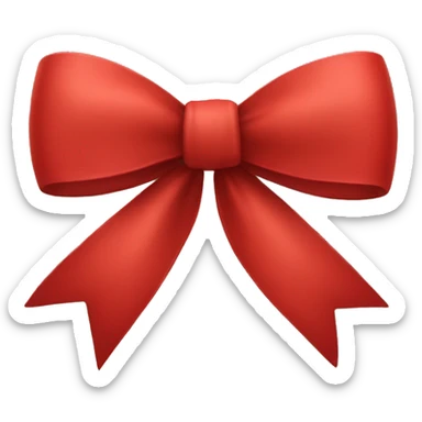 Red bow sticker