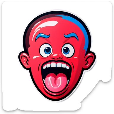Face with tongue out sticker